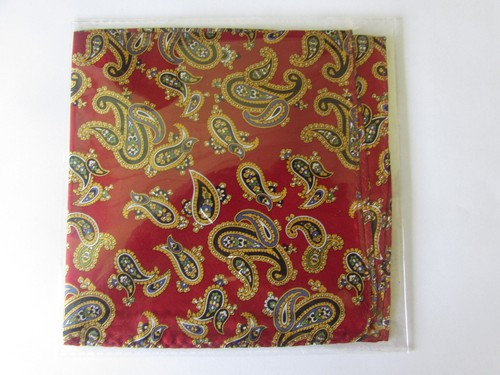 Red paisley pure silk - paisley,
