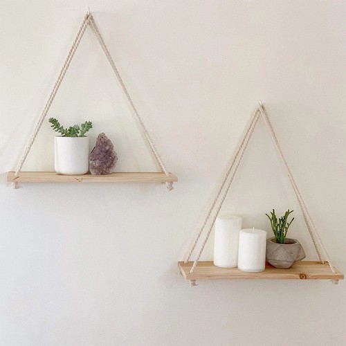 1pc wooden swing hanging shelf - 1pc,