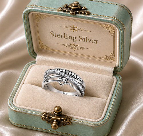 Silver s925 ring - multi, band