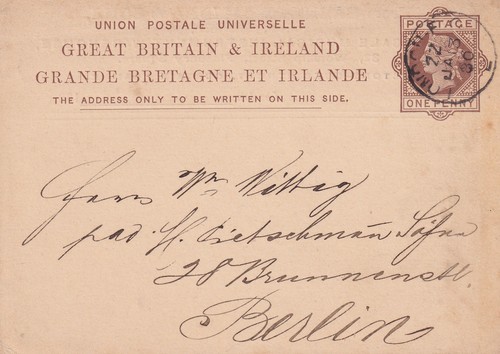 1880 stamped postal - 1880, 1d