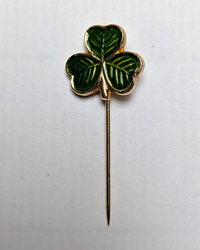 Vintage green enamel shamrock