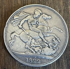 George silver crown - silver, coin