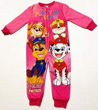 Paw Patrol Girls All In One Sleepsuit Sleepwear Age 18-24 Months Soft Fleece