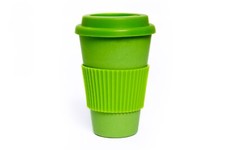 5  x Green Eco Friendly Recycled Coffee Travel Mugs - Gift - Clearance Bargain