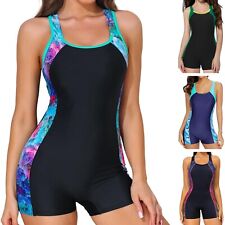 Swimming Costume Womens Racerback Boyleg | One Pieces Athletic Sport Swimsuit