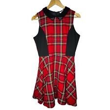 Vintage Tammy Girl Dress Girls Age 16yrs 176cm Red Tartan Plaid Preppy 90s Y2K