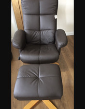 Swivel Recliner Chair Faux