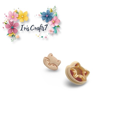 Fox stud polymer clay cutter - cutter, |