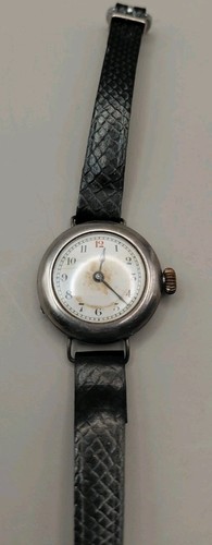 Antique silver trench watch - antique,