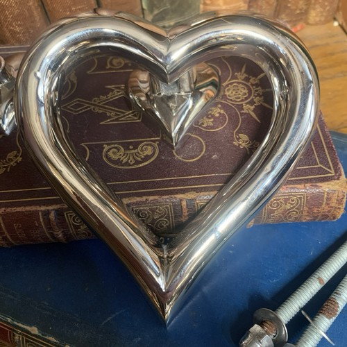 Heart door knocker polished - door,