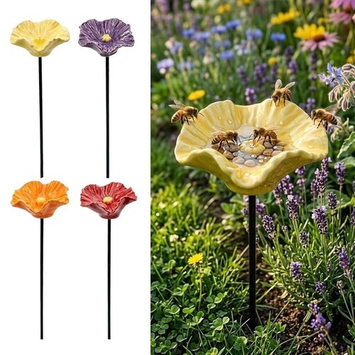 Resin flower bee - resin, feeder