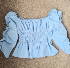 Light Blue Off-The-Shoulder