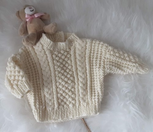 Hand knitted aran jumper 12 - knitted,