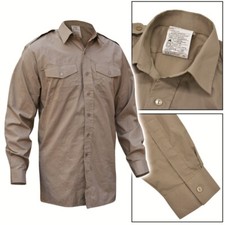 Army Shirt Khaki Brown Long Sleeve Mens or Womans British Uniform No2 Dress Type
