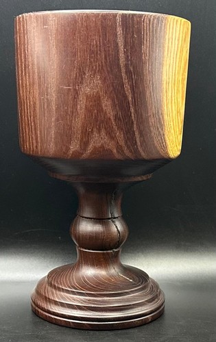 Hand turned wooden pedestal - hand,