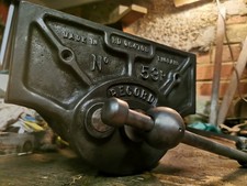 Restored Record No. 53P Plain Screw Bench Vice Woodworking Carpenter Joiner Tool