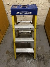 4 x Werner/ Youngman Fibreglass Swingback Step Ladder 4 Tread 1.2m