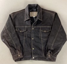 Vintage Leather Trucker Jacket