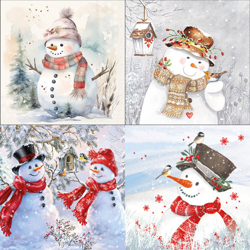 Mixed paper napkins 3 - x, napkins/3