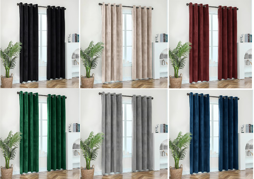 Crushed velvet curtains fully - velvet, curtains,