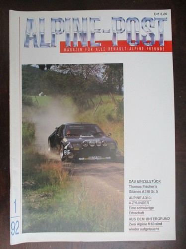 Alpine post 1992 magazine - post, 1/1992