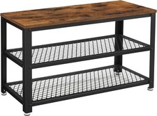 Shoe Bench, Shoe Rack with 2 Shelves, Shoe Organiser, 30 x 73 x 45 cm