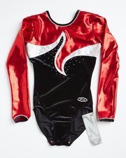 The Zone Gymnastics and Dance Leotard Red and Black New SIZE 32 AGE 11-12