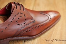 Jeffery West Brown Leather Derby Brogue Shoes Men's UK 6.5 E US 7.5 EU 40.5