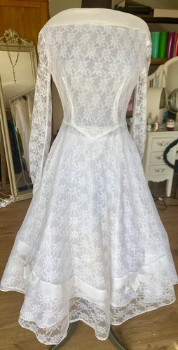 Vintage tea length lace - vintage,