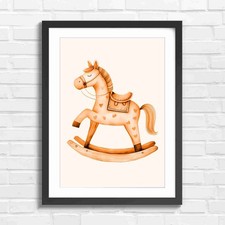Whimsical wooden rocking horse - wooden,