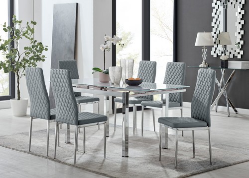 Enna white glass chrome - enna,