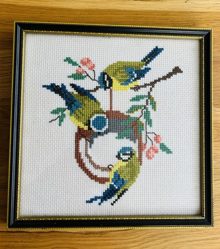Vintage framed embroidery - vintage,