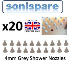 Shower Nozzles Grey 4mm Rubber