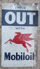 Vintage Mobil Oil Metal Garage Sign