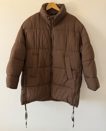 Zara brown quilted puffer - quilted,