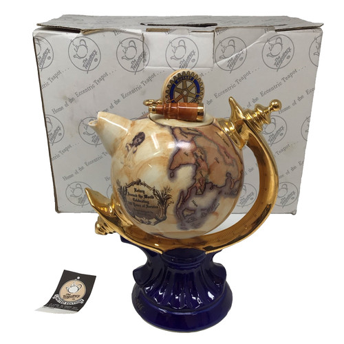 World globe teapot - world,
