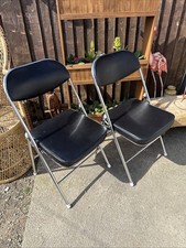 Vintage Folding Chairs Pair Of