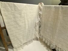 Cream Lace Lined  Curtains  60" WX 52"L   'Pavillion'