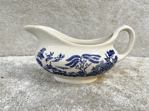 Vintage gravy boat old willow - vintage,