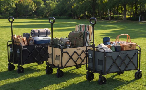 Folding trolley utility wagon - folding,