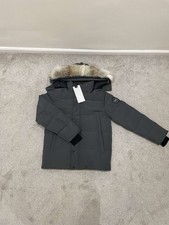 BRAND NEW CANADA GOOSE WYNDHAM PARKAI GREY AND BLACK BADGE MEDIUM