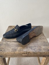 GUCCI Men’s Black Leather Jordaan Horsebit Loafers (UK 10)