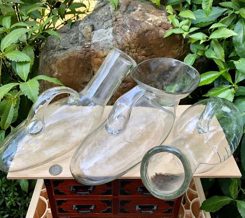 Showa retro glass urinal - glass,