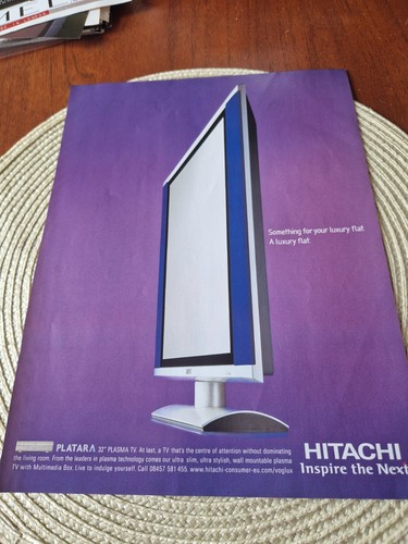 Hitachi plasma 2002 print - tv,