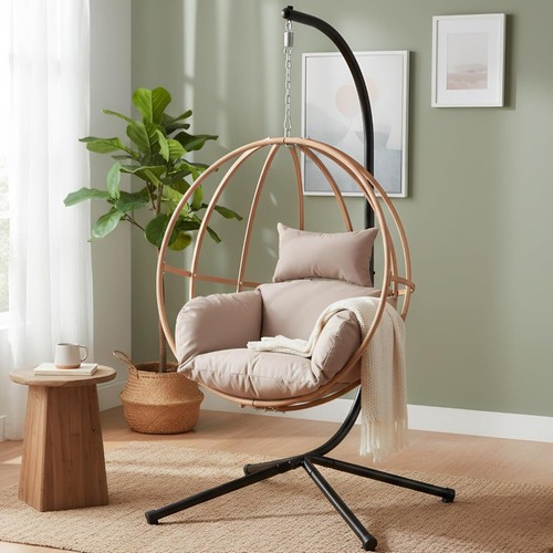 Set patio metal hanging egg - metal,
