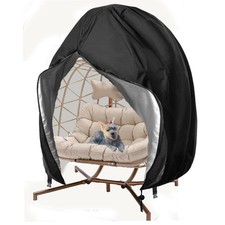 91x80 Inch Patio Hanging Egg Chair Cover Double Wicker Egg Swing Chair Cover