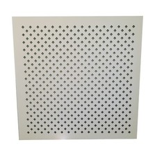 MDF Decorative screening Panel. Square 610x610mm. Primed White. Diamond Pattern.