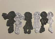 Sugar Nellie Glam girls mountable Rubber stamps - New Unmounted