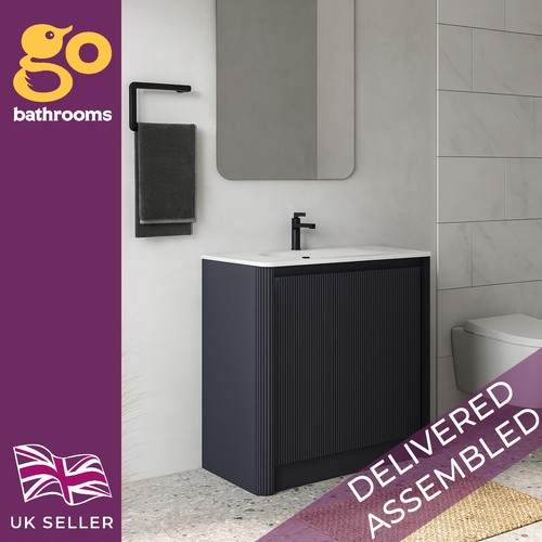 Grey ribbed vanity - grey,