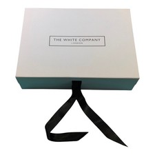 THE WHITE COMPANY Empty ? Box  w/ Ribbon & Tissue Magnetic White L 32x23x9.5cm 